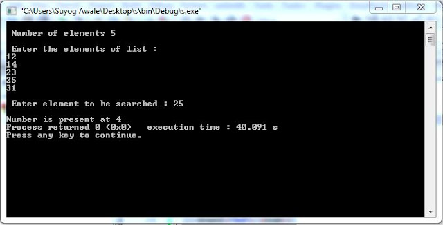 Binary search in c using function recursion slashmycode