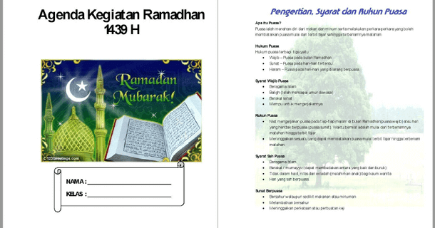 Contoh Buku Kegiatan Kegiatan Siswa Di Bulan Ramadhan
