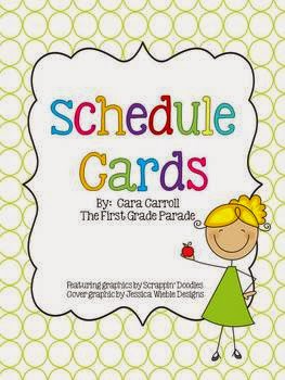 http://www.teacherspayteachers.com/Product/Schedule-Cards-The-First-Grade-Parade-298601