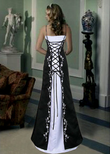 black wedding dress corset