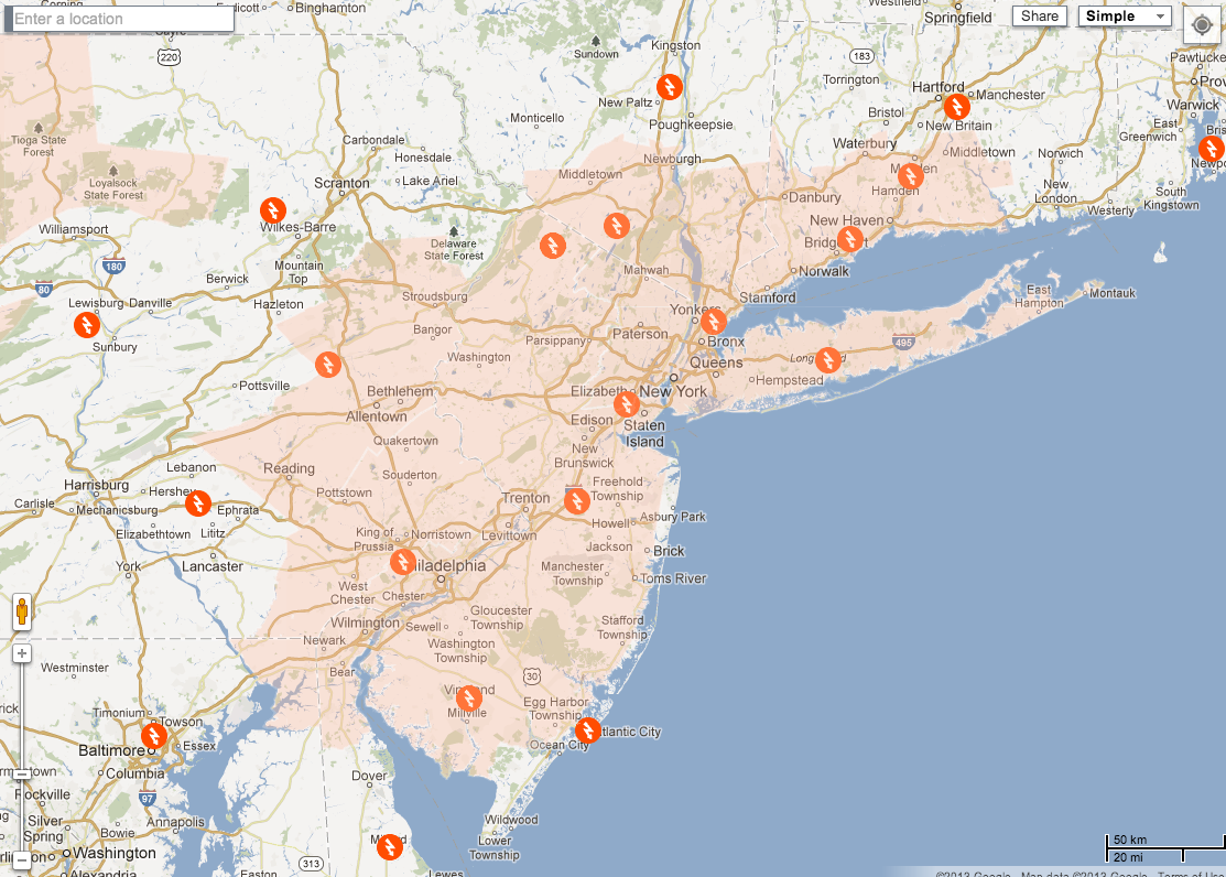 Keenbug Hurricane Sandy Flooding & Damage Maps of New Jersey
