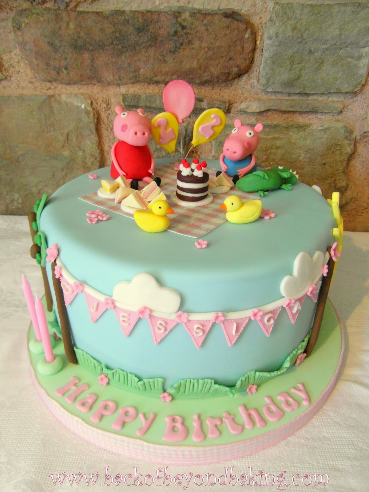 peppa pig and George Birthday cake