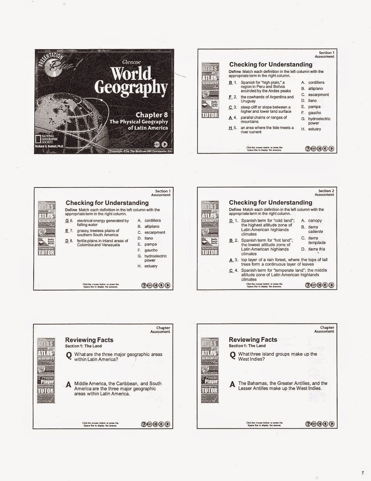 Mr. E's World Geography Page World Geography Chapter 8 The