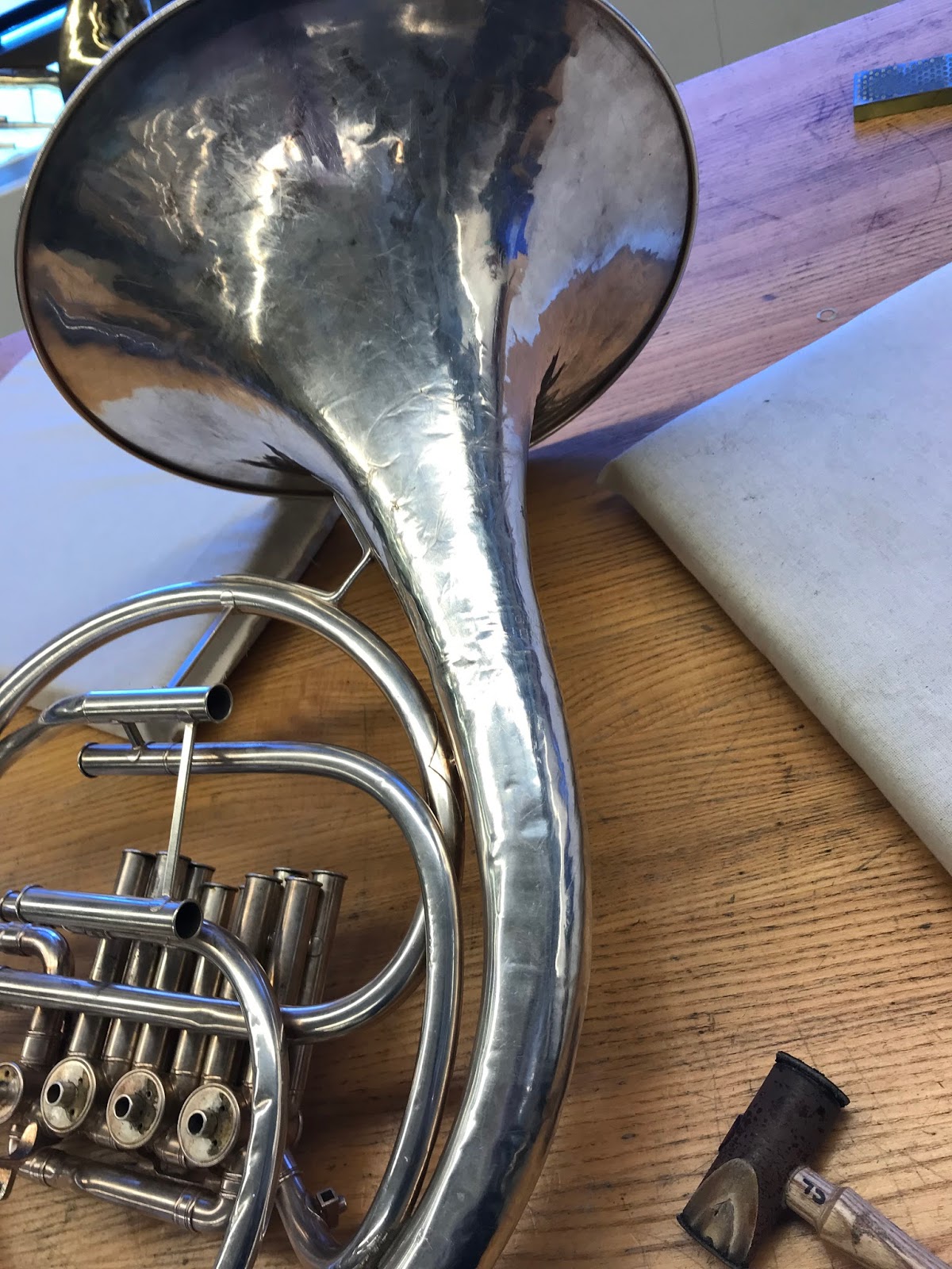 Band Instrument Repair and Wood Working Projects Conn French Horn Bell