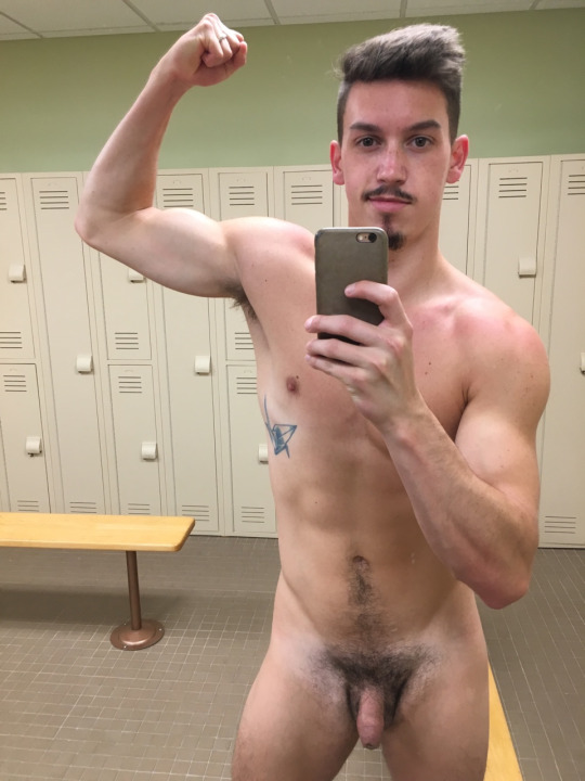 My Own Private Locker Room Flexing Naked In Locker Room After Gym Workout
