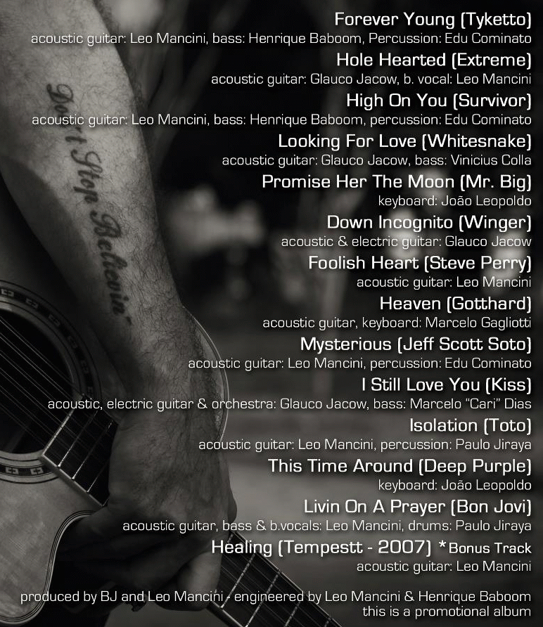 BJ - Acoustic Heroes (2013) back cover