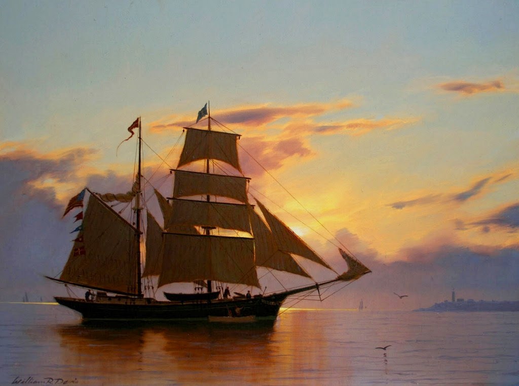 barcos-en-paisajes-pintados-al-oleo