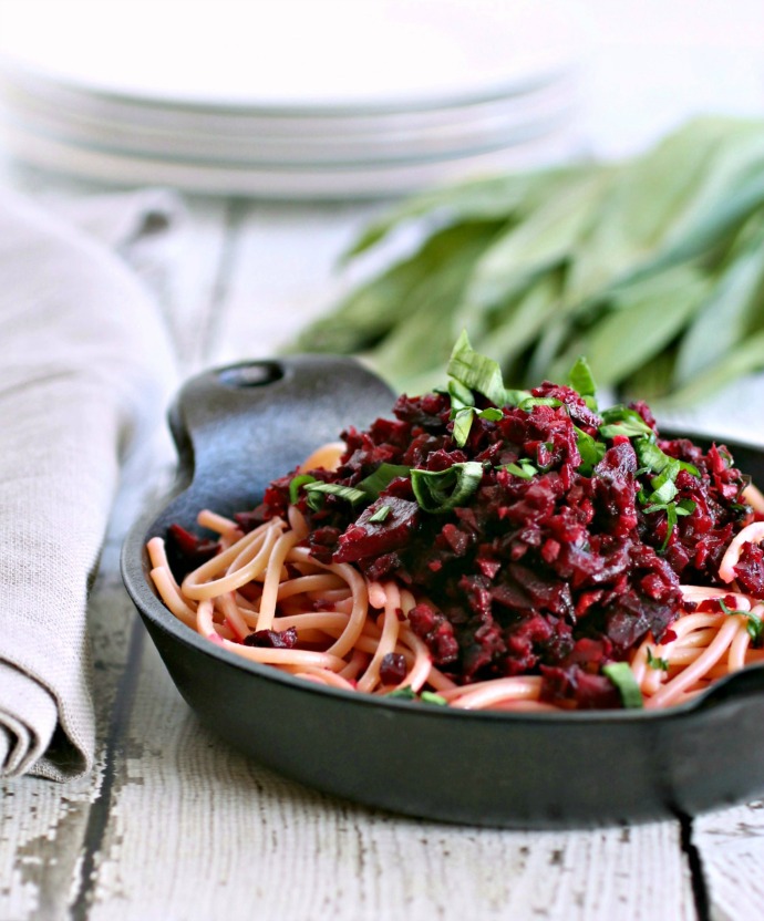 Pasta with Jeweled Beets