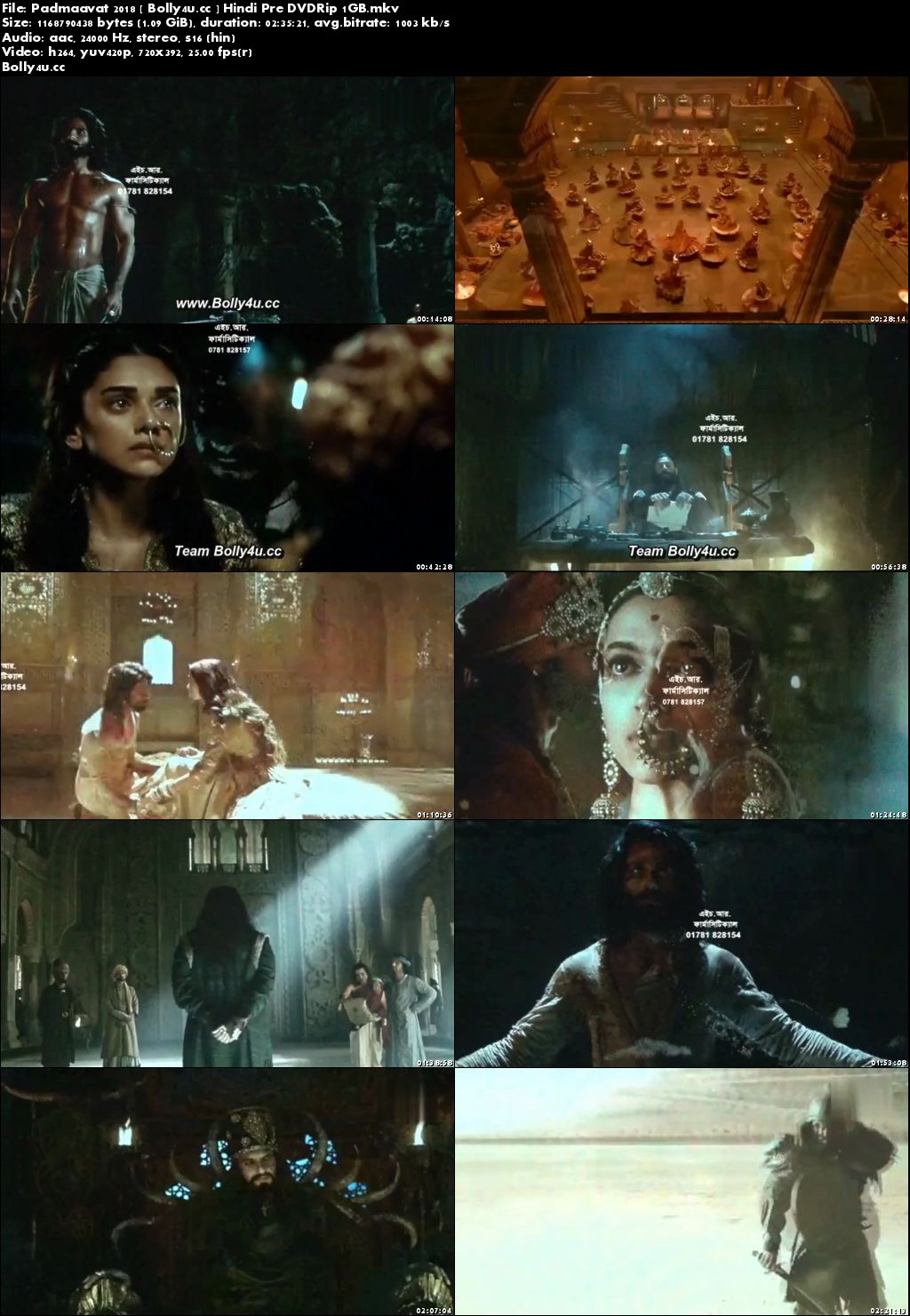 Padmaavat 2018 Pre DVDRip HQ 450Mb Full Hindi Movie Download 480p Download