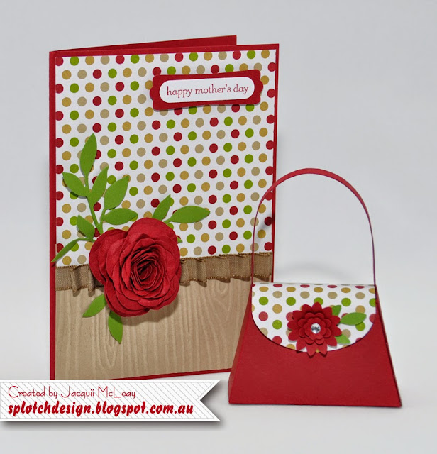 Splotch Design Adding ink to paper! Mother's Day Card & Purse