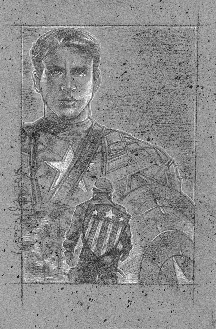 Chris Evans Captain America artwork © JEFF LAFFERTY 2016 Chris Evans Captain America artwork © JEFF LAFFERTY 2016