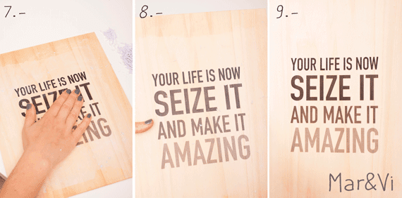 transferir una imagen sobre madera