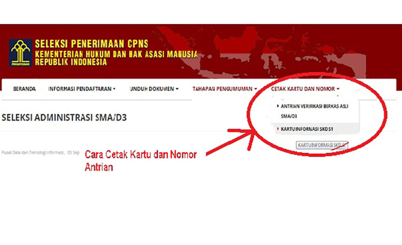 Cara Cetak Kartu Informasi Pelaksanaan SKD (S1) dan Nomor Antrian (SMA/D3) Pada CPNS 2017 Kemenkumham Cara Cetak Kartu Informasi Pelaksanaan SKD (S1) dan Nomor Antrian (SMA/D3) Pada CPNS 2017 Kemenkumham