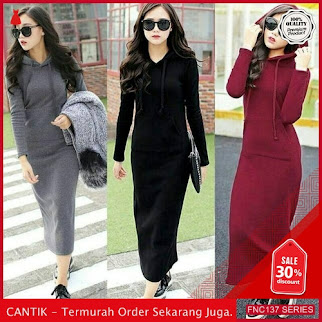 FNC137D63 Dress Hodie Elsa Ada Wanita Topi Babyterry Serba 40 Ribuan
