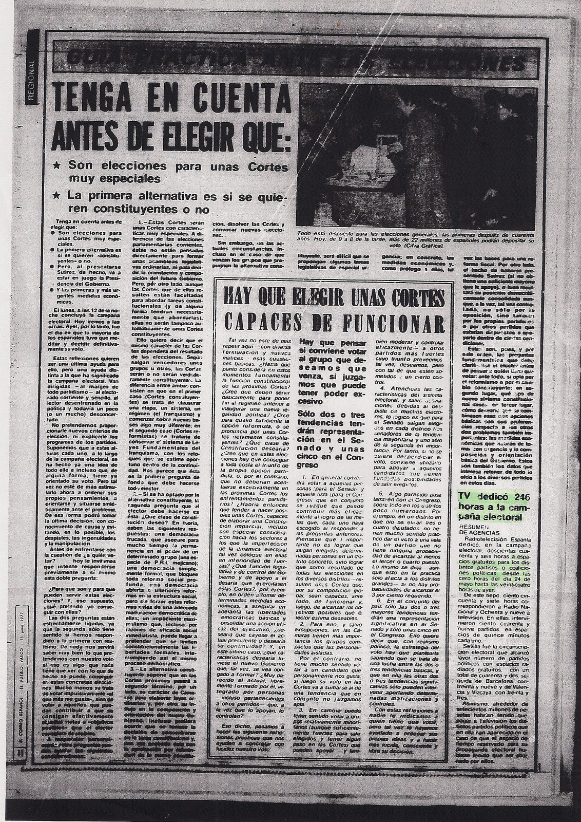 Elecciones 1977 El Correo Español El Pueblo Vasco Elecciones 1977 El Correo Español El Pueblo Vasco