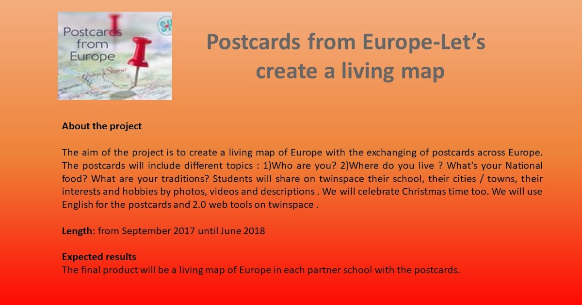 My English Blogbook Postcards from EuropeLet's create a living map