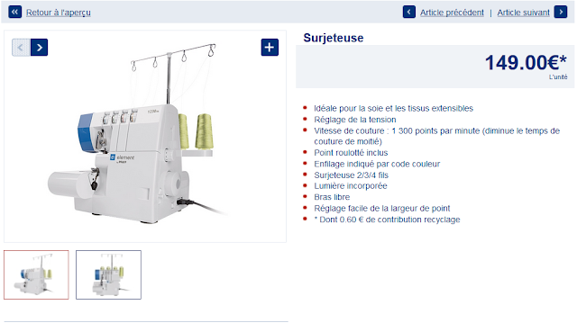 surjeteuse pas chère e-element by Pfaff 1230 OL chez Lidl