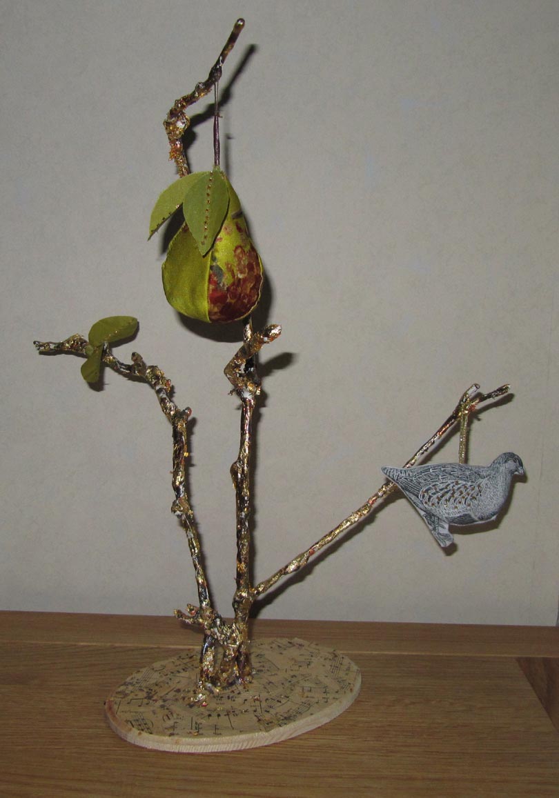 Textile Snippets A Partridge in a Pear Tree