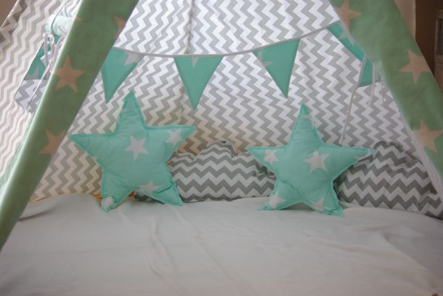 poduszka gwiazdka, tipi namiot, namiot dla dzieci, poduszka chmura, wigwam do zabawy