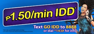 Globe GO IDD How to Register and Call Abroad for P1.50 Per Minute Globe GO IDD How to Register and Call Abroad for P1.50 Per Minute
