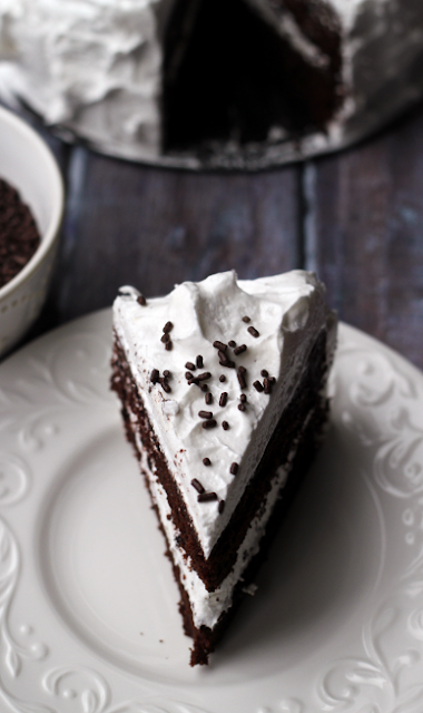 Devil’s Food Cake with Angel Frosting