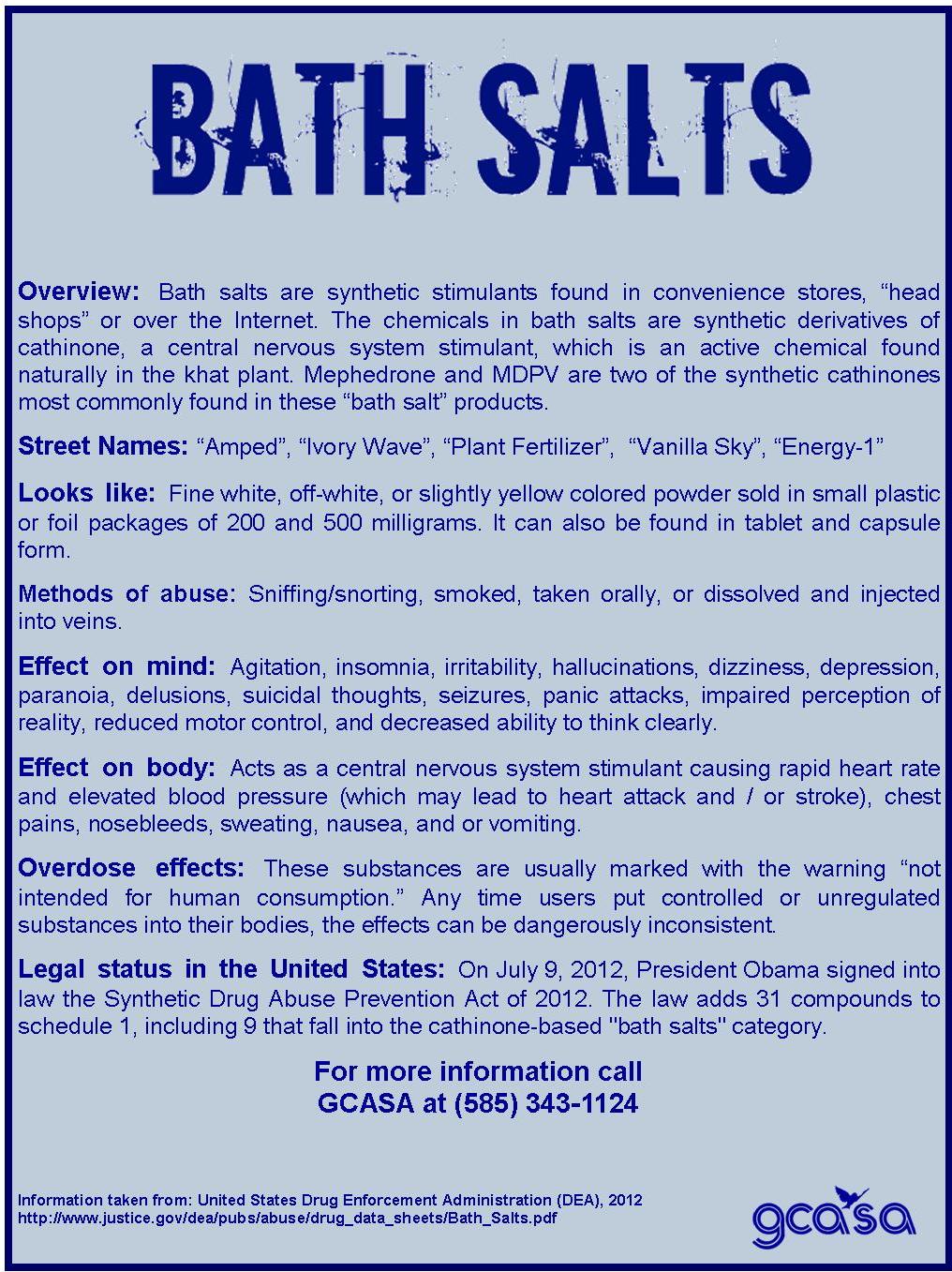 GCASA Cares What Do You Know About Bath Salts?