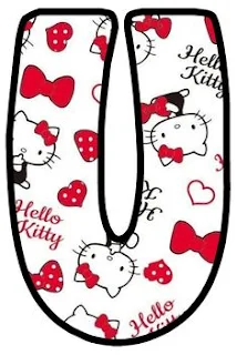 Abecedario Hello Kitty en Rojo. Hello Kitty in Red Alphabet.