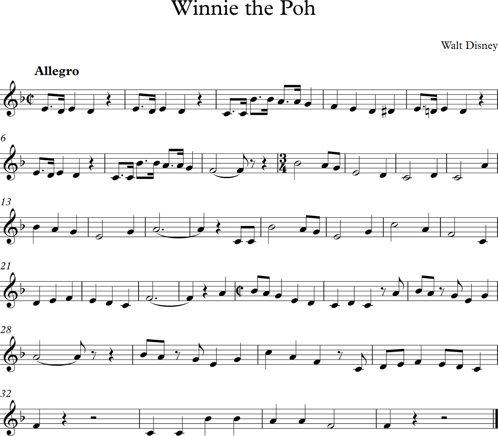 Descubriendo la Música. Partituras para Flauta Dulce o de Pico. Winnie