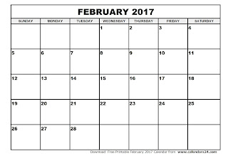 Free Printable Calendar February 2017 Free Printable Calendar February 2017