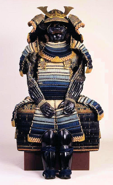 Close-up shot of the ornate Japanese armoury. Photo: Courtesy of the Stibbert Museum. Unauthorized use is prohibited.