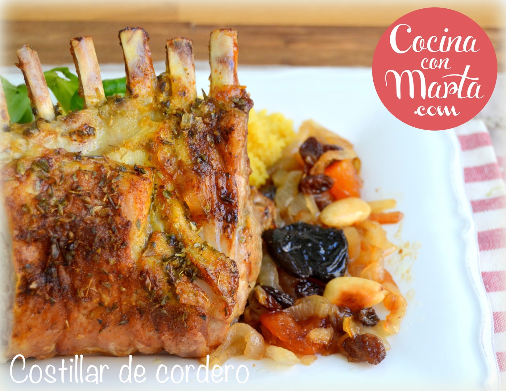 Costillar de cordero, receta casera, fácil, rápida, sencilla, receta fiesta y celebraciones, comida y receta Navidad, Nochebuena, Año nuevo, cous cous, curry, Cocina con Marta