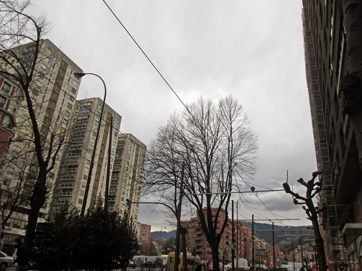 Luna de Bilbao Avenida de Sabino Arana, una mañana de invierno