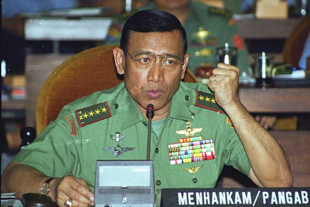Wiranto kala menjabat Menhankam/Panglima ABRI.