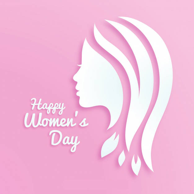 Women's day 8 march background in paper Free Vector