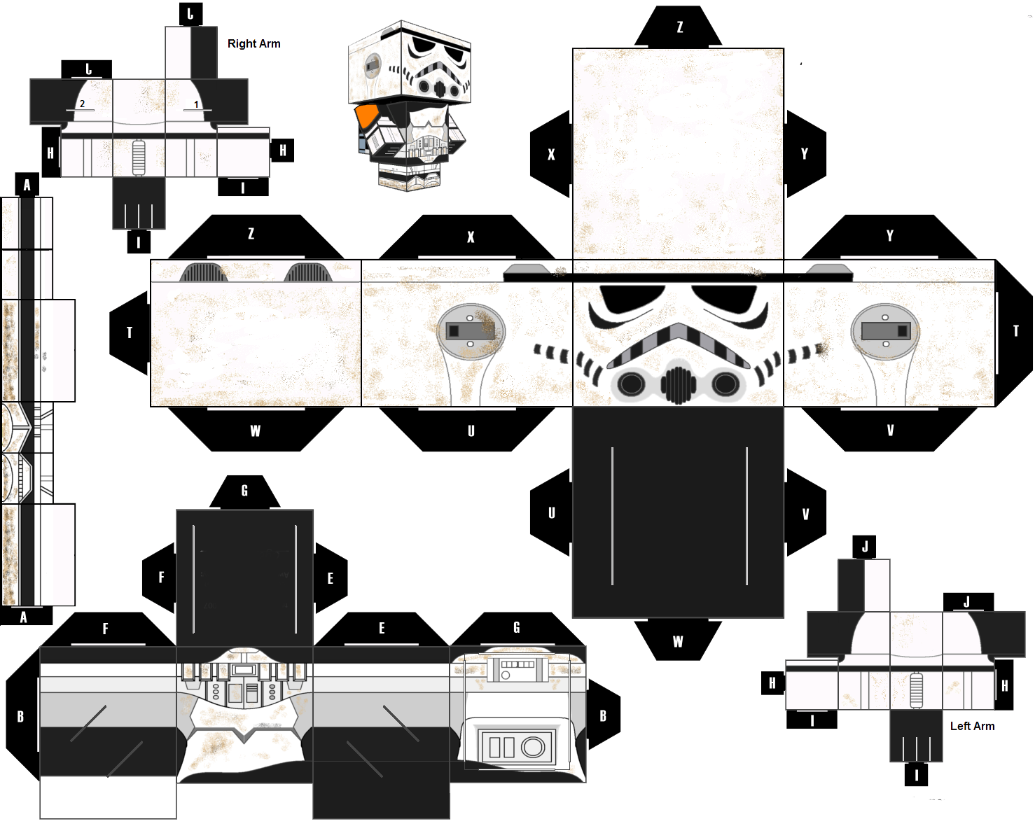 Паперкрафт звезда схема