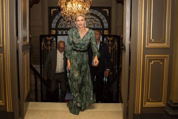 Princess Charlene of Monaco attended a concert of the popular French singer Marina Kaye (Marina Dalmas) 