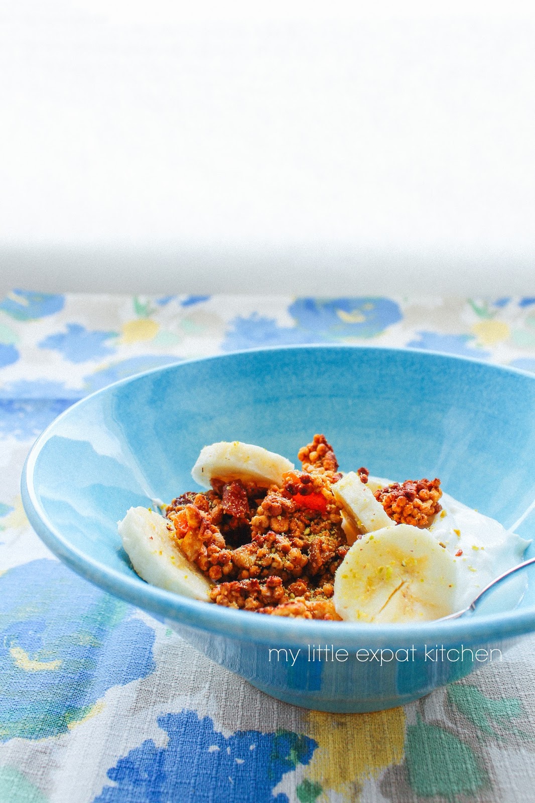 My Little Expat Kitchen Puffed quinoa & rice, dried fruits & nuts
