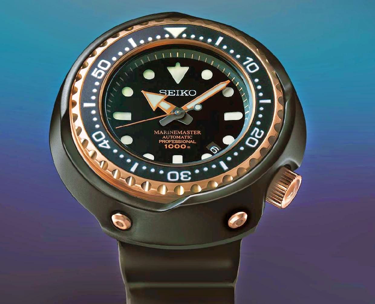 Marinemaster 1000m Seiko Marinemaster Test Tuna Rose Gold Seiko