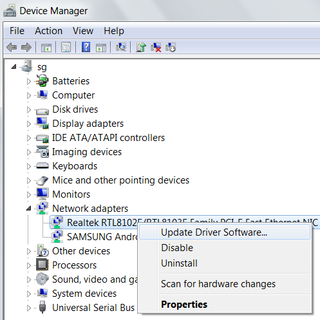 Enable Ethernet card