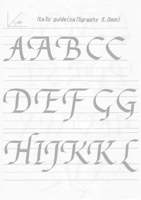 Kuretake UK Blog: Calligraphy Practise Sheets