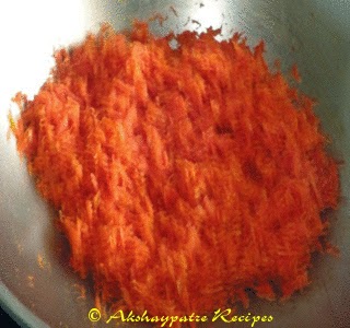 frying the carrots