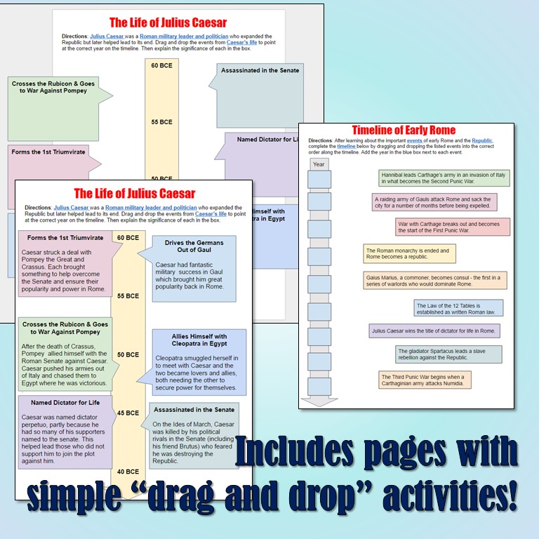 Students of History Roman Republic Google Drive Interactive Notebook