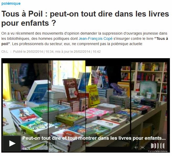 Voir le reportage sur France 3 région Centre - Tous à Poil : peut-on tout dire dans les livres pour enfants ?