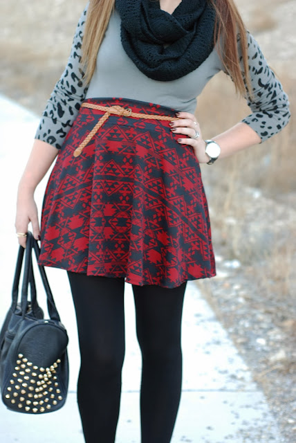 leopard + tribal featuring Styles For Less | The Red Closet Diary