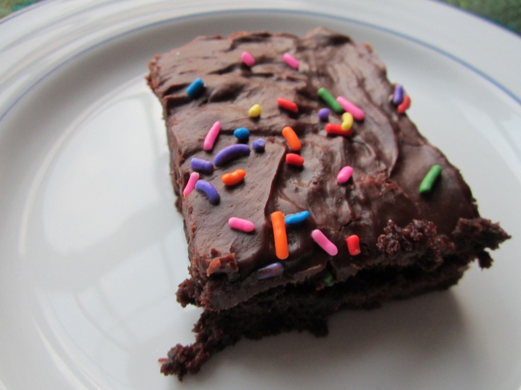 Life on Food FudgeTopped Brownies with Sprinkles