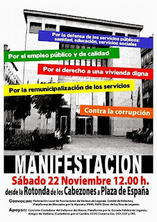 manifestación leganes contra recortes publicos leganesactivo