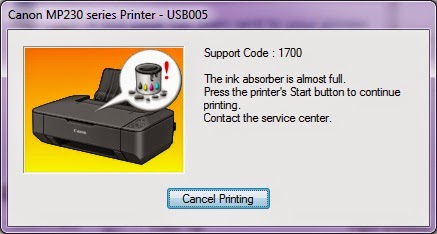 Cara Mengatasi Error 1700 Printer Canon MP 237
