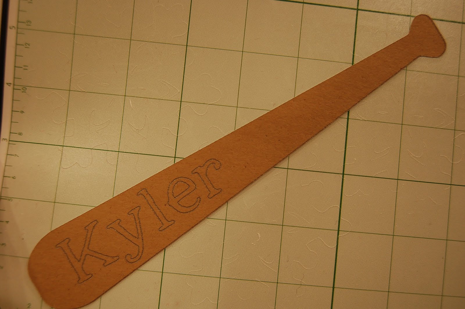 Scrappin' My Stress Away Baseball Bat Gift Tag (Chomas Creations)