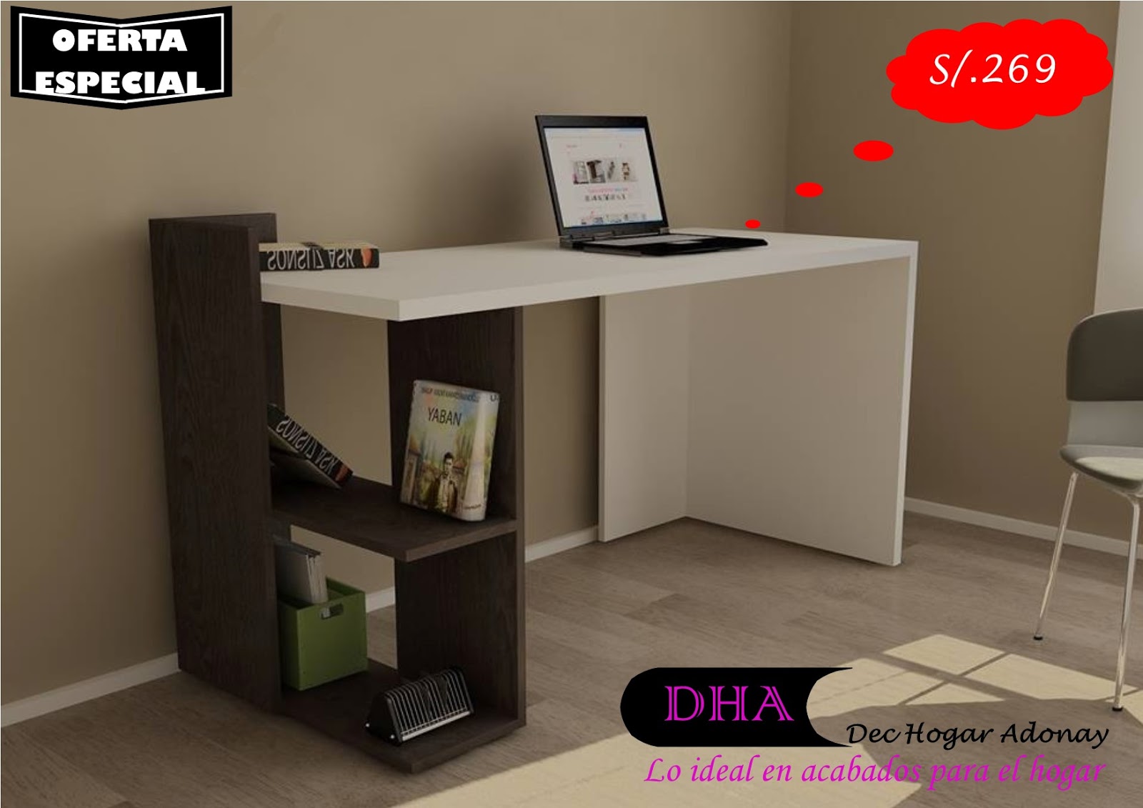 MUEBLES DE MELAMINE Y MADERA EN GENERAL: ESCRITORIO MODERNOS DE