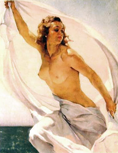 En la playa, Francisco Pons Arnau, Pintores Valencianos, Pintor español, Pintor Valenciano, Pintura Valenciana, Impresionismo Valenciano